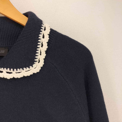 ザラ ZARA 26SS ピーターパンカラーニットジャケット レディース import:L
