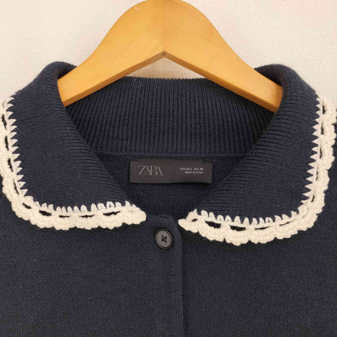 ザラ ZARA 26SS ピーターパンカラーニットジャケット レディース import:L