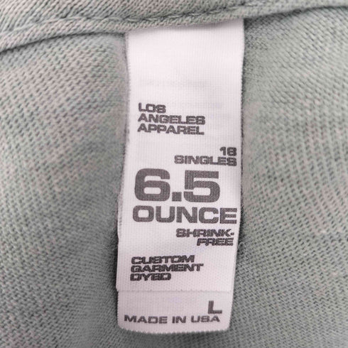 ロサンゼルスアパレル Los Angeles Apparel USA製 1801GDPG 6.5oz ピグメントダイ ショートスリーブ クルーネック Tシャツ メンズ import:L