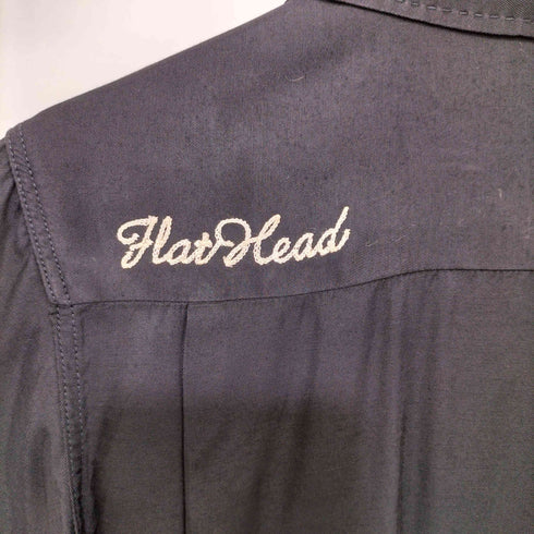 フラットヘッド FLAT HEAD Black Mint レオパード 開襟 オープンカラー シャツ 半袖 メンズ JPN:S