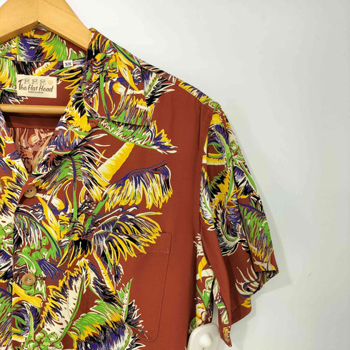 フラットヘッド FLAT HEAD 総柄 レーヨン アロハシャツ メンズ JPN:XS