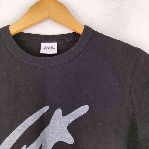 WEB HOUSE フロントプリント 半袖 クルーネックTシャツ レディース