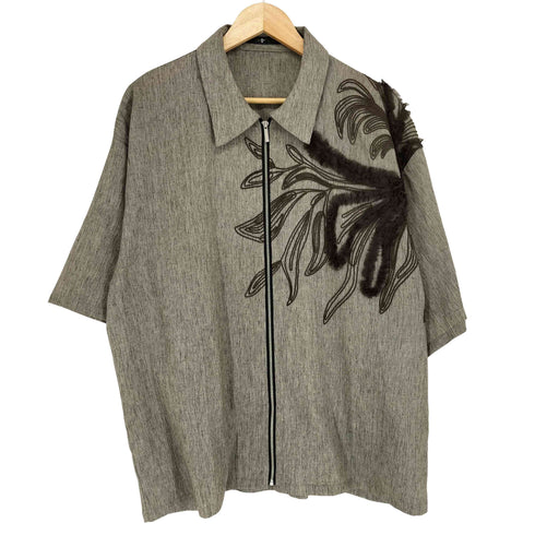 ノーアイディー NO ID. アート ステッチ ジップ シャツ ブルゾン メンズ ONE SIZE