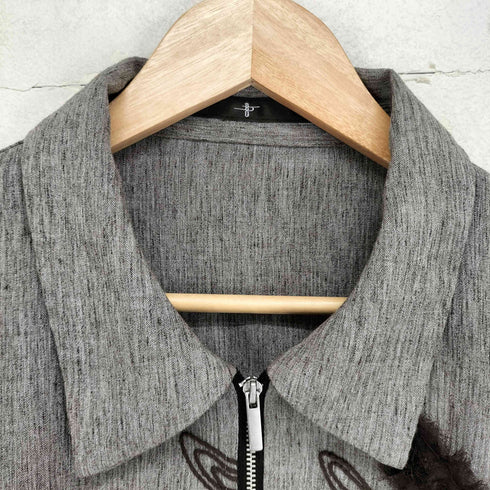 ノーアイディー NO ID. アート ステッチ ジップ シャツ ブルゾン メンズ ONE SIZE