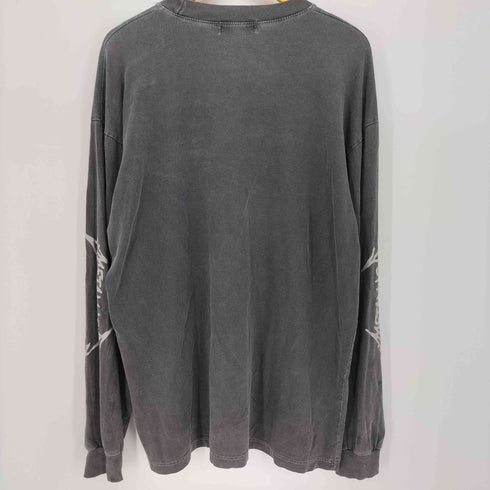 ARCHIVE フロント 袖 ロック バンド プリント クルーネック L/S Tシャツ メンズ