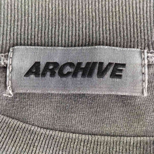 ARCHIVE フロント 袖 ロック バンド プリント クルーネック L/S Tシャツ メンズ