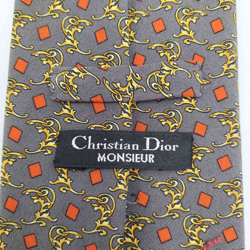 クリスチャンディオール Christian Dior 90S MONSIEUR 総柄 シルク ネクタイ メンズ