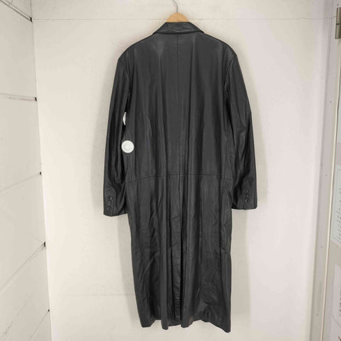 cow leather カウレザー 牛革 レザー ダブルブレスト ロングコート メンズ M