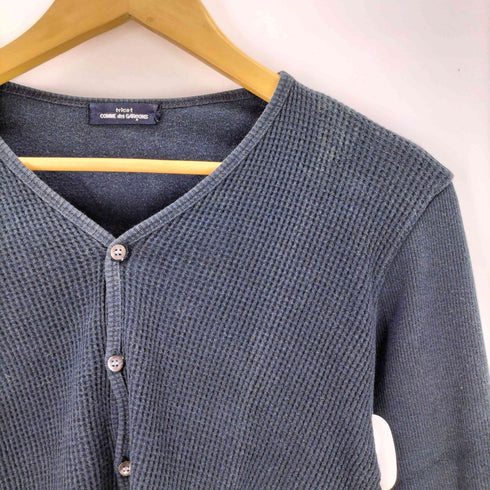 トリココムデギャルソン tricot COMME des GARCONS 90s 切替 サーマル Vネック カーディガン レディース