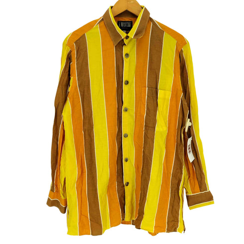 I MASCHI イタリア製 ストライプ L/S レギュラーカラーシャツ メンズ import:M