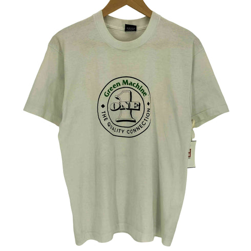 80-90S USA製 SCREEN STARS BESTボディ GREEN MACHINE 1 ONE プリント シングルステッチ S/S クルーネック Tシャツ メンズ import:L