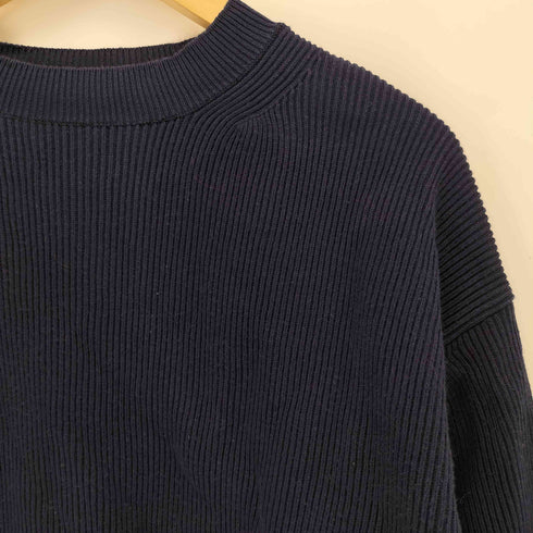 ホームスパン homspun モックネック コットン リブニット レディース import:S