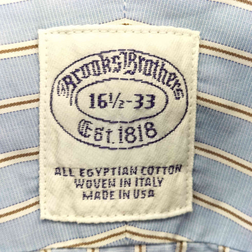 ブルックスブラザーズ BROOKS BROTHERS USA製 ストライプ 長袖シャツ メンズ 16 1/2 - 33