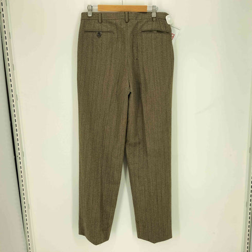 ジュンメン JUN MEN 80S YZIP ストライプ 2タック ウール ワイド スラックスパンツ メンズ 82