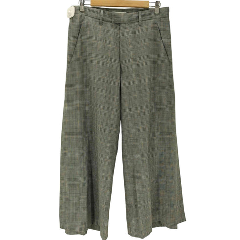 ファセッタズム FACETASM CHECK PANTS 変形 チェック ワイド トラウザー スラックス パンツ メンズ JPN:3