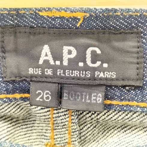 アーペーセー A.P.C. BOOTLEG ボタンフライ ストレートデニムパンツ レディース 26
