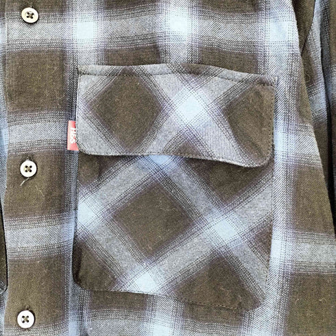 ハイドアンドシーク HIDE AND SEEK 23AW Ombre Check L/S Shirt オンブレチェック 長袖 シャツ メンズ M