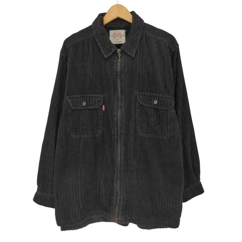 ビューグルボーイ Bugle Boy 90s Gold Crest 太畝 コーデュロイ ジップアップ シャツジャケット メンズ import:L