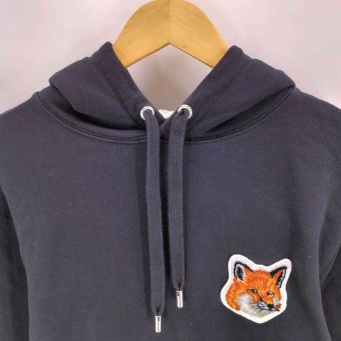メゾンキツネ MAISON KITSUNE Large Velvet Fox Head Patch Hoodie ラージ ベルベットフォックスヘッド パッチ パーカー メンズ M