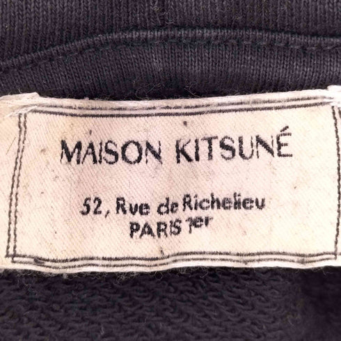 メゾンキツネ MAISON KITSUNE Large Velvet Fox Head Patch Hoodie ラージ ベルベットフォックスヘッド パッチ パーカー メンズ M