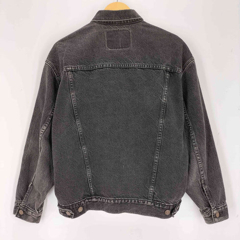 リーバイス Levis 80-90s 57507 ボタン裏43 オレンジタブ 先染め ブラック デニムジャケット メンズ M