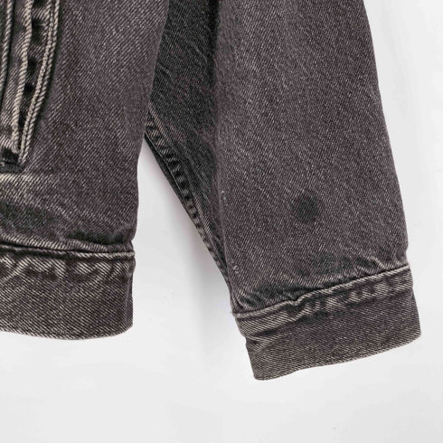 リーバイス Levis 80-90s 57507 ボタン裏43 オレンジタブ 先染め ブラック デニムジャケット メンズ M