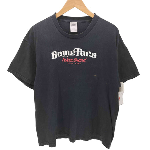 DELTA ボディ Game Face Deadmans Hand スカル トランプ プリント Tシャツ メンズ import:L