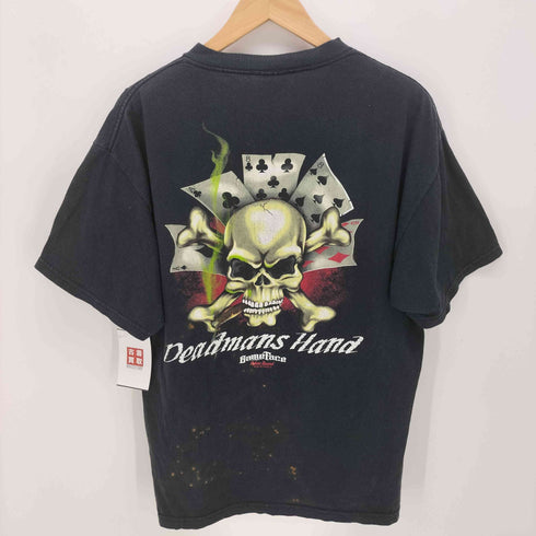 DELTA ボディ Game Face Deadmans Hand スカル トランプ プリント Tシャツ メンズ import:L