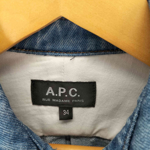 アーペーセー A.P.C. Gジャン デニム ポケット ししゅう ジャケット レディース JPN:34