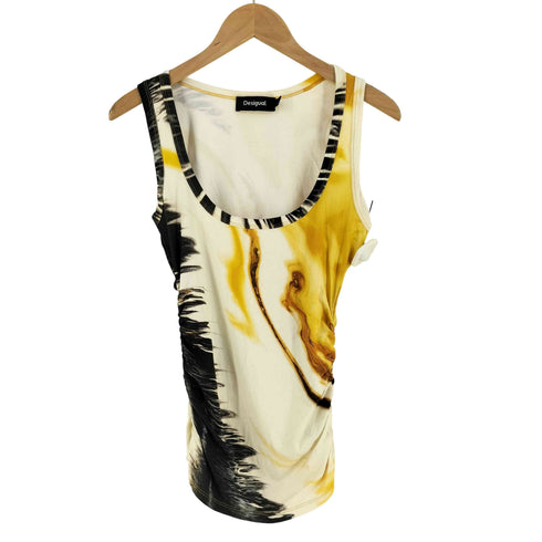 デシグアル Desigual 26SS プリント柄ストラップトップ タンクトップ レディース S