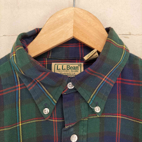 エルエルビーン L.L.Bean 80-90s USA製 ボタンダウン 長袖 チェックシャツ メンズ