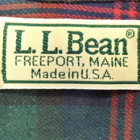 エルエルビーン L.L.Bean 80-90s USA製 ボタンダウン 長袖 チェックシャツ メンズ