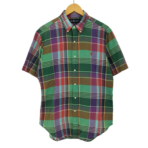 ラルフローレン RALPH LAUREN classic fit ボタンダウン マドラスチェックシャツ メンズ import:M