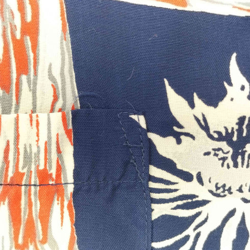 navy flag レーヨンアロハシャツ メンズ