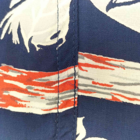 navy flag レーヨンアロハシャツ メンズ