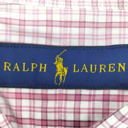 ラルフローレン RALPH LAUREN スモールポニー刺繍 ボタンダウン 長袖 チェックシャツ メンズ XXL