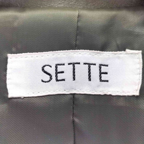 SETTE カウレザー テーラードジャケット レディース