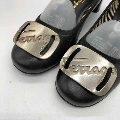 マイフェラガモ My Ferragamo MADE IN ITALY イタリア製 メタル バックル フラット パンプス レディース 7C