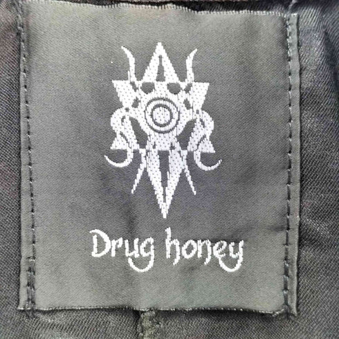 ドラッグハニー Drug honey 襟フリル 長袖 スタンドカラーシャツ レディース