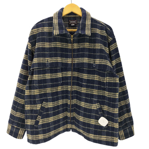 ROC&USC チェック ウール ジップアップ ジャケット ブルゾン メンズ import:M