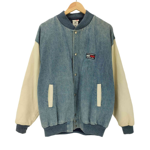 トミーヒルフィガー TOMMY HILFIGER 90S OLD フラッグタグ バーシティ ジャケット スタジャン メンズ import:XL