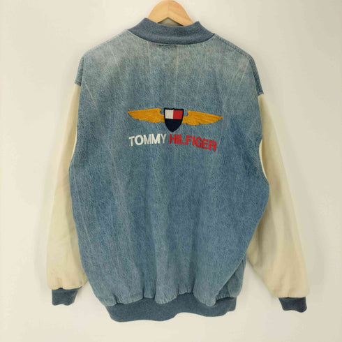 トミーヒルフィガー TOMMY HILFIGER 90S OLD フラッグタグ バーシティ ジャケット スタジャン メンズ import:XL