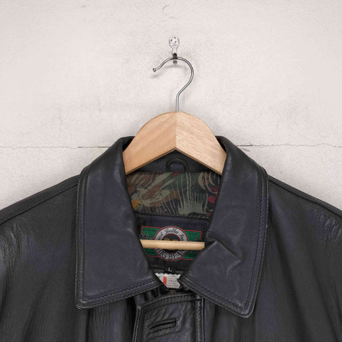 BIG BEAN lamb leather 羊革 レザーカーコート メンズ import:L