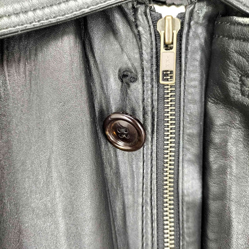 BIG BEAN lamb leather 羊革 レザーカーコート メンズ import:L