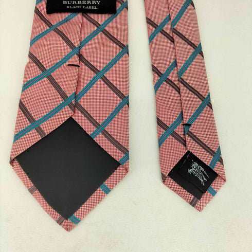 バーバリーブラックレーベル BURBERRY BLACK LABEL チェック柄 シルクネクタイ メンズ