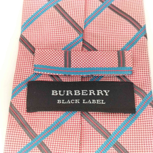 バーバリーブラックレーベル BURBERRY BLACK LABEL チェック柄 シルクネクタイ メンズ