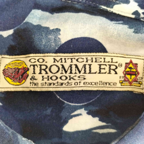 TROMMLER ドット タイダイ染め シングルポケット 長袖シャツ メンズ