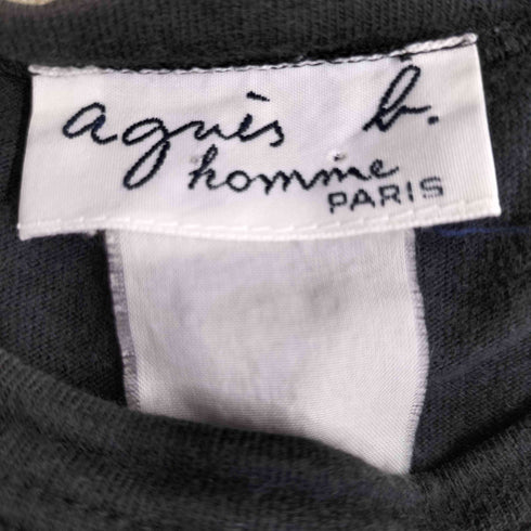 アニエスベーオム Agnes b.homme サンライズ期 白タグ ロゴ S/S クルーネック Tシャツ レディース