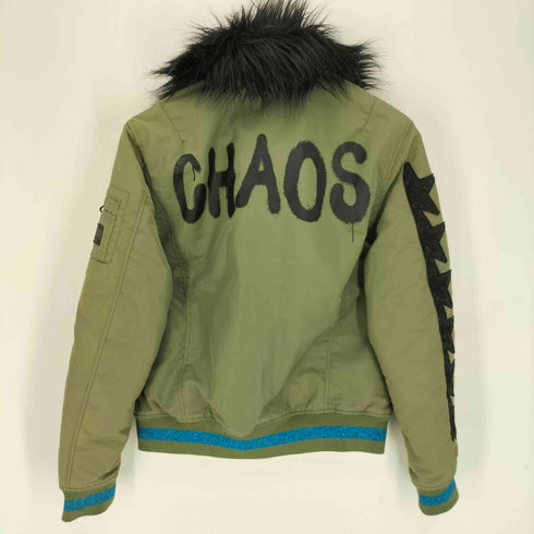 リプレイ REPLAY Fur Hooded Bomber Jacket ファー フーデッド ボンバー ジャケット MA1 Y2K レディース import:S