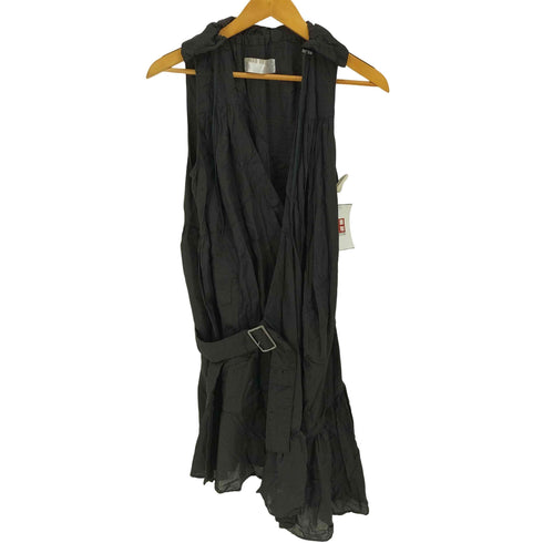ゴム gomme Ruffled long ves テンセル フリル ロングベスト レディース